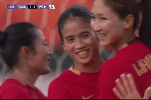 中国女足3-0领先菲律宾女足!王霜传中&李晴潼做球,陈巧珠破门